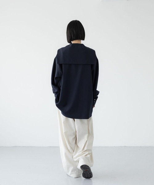 LOWRYS FARM（ローリーズファーム）の「【LFM(U)】セーラーカラーシャツＬＳ　1051785（シャツ/ブラウス・メンズ・ホワイト/ネイビー・LARGE/MEDIUM）」の11枚目の写真