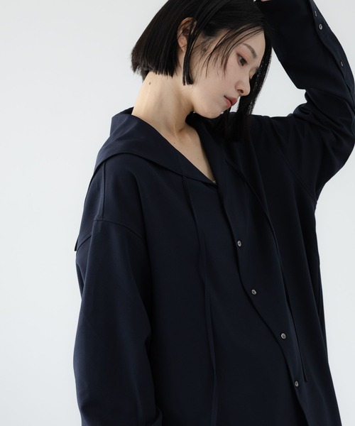 LOWRYS FARM（ローリーズファーム）の「【LFM(U)】セーラーカラーシャツＬＳ　1051785（シャツ/ブラウス・メンズ・ホワイト/ネイビー・LARGE/MEDIUM）」の15枚目の写真