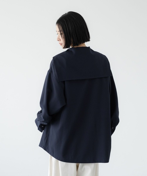 LOWRYS FARM（ローリーズファーム）の「【LFM(U)】セーラーカラーシャツＬＳ　1051785（シャツ/ブラウス・メンズ・ホワイト/ネイビー・LARGE/MEDIUM）」の16枚目の写真