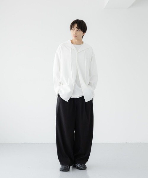 LOWRYS FARM（ローリーズファーム）の「【LFM(U)】セーラーカラーシャツＬＳ　1051785（シャツ/ブラウス・メンズ・ホワイト/ネイビー・LARGE/MEDIUM）」の19枚目の写真