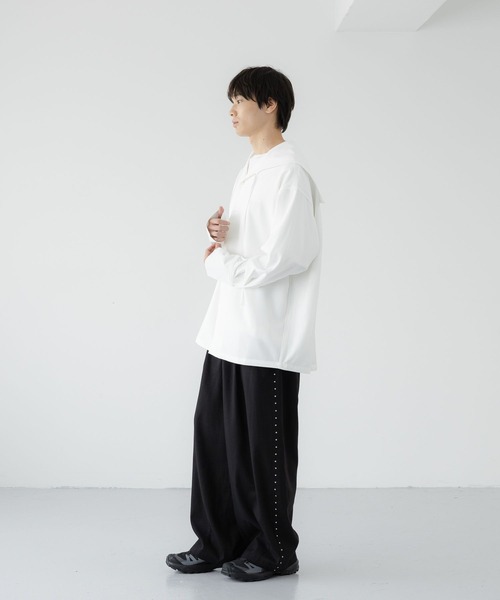 LOWRYS FARM（ローリーズファーム）の「【LFM(U)】セーラーカラーシャツＬＳ　1051785（シャツ/ブラウス・メンズ・ホワイト/ネイビー・LARGE/MEDIUM）」の20枚目の写真