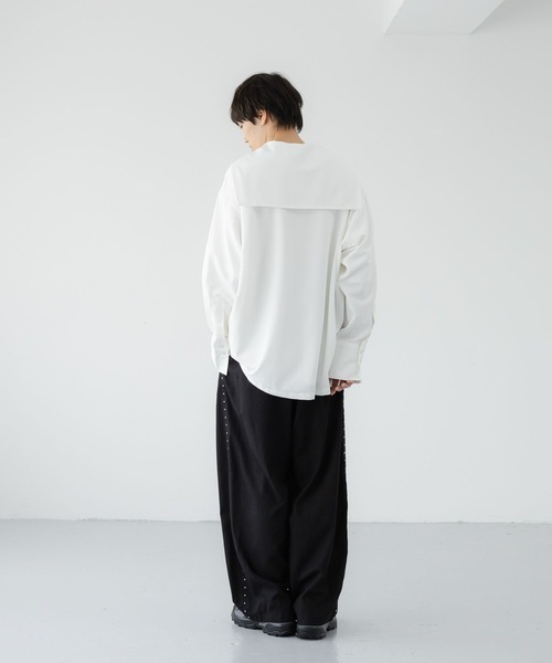LOWRYS FARM（ローリーズファーム）の「【LFM(U)】セーラーカラーシャツＬＳ　1051785（シャツ/ブラウス・メンズ・ホワイト/ネイビー・LARGE/MEDIUM）」の21枚目の写真