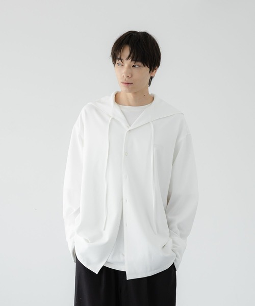 LOWRYS FARM（ローリーズファーム）の「【LFM(U)】セーラーカラーシャツＬＳ　1051785（シャツ/ブラウス・メンズ・ホワイト/ネイビー・LARGE/MEDIUM）」の22枚目の写真