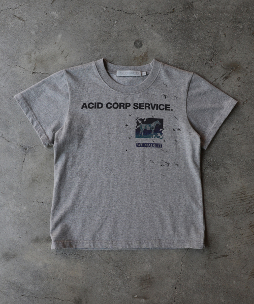 SLOWACID（スローアシッド）の「ポニ 半袖Tシャツ [メランジグレー]（Tシャツ/カットソー・レディース・その他・X-SMALL/SMALL/MEDIUM/LARGE）」の2枚目の写真