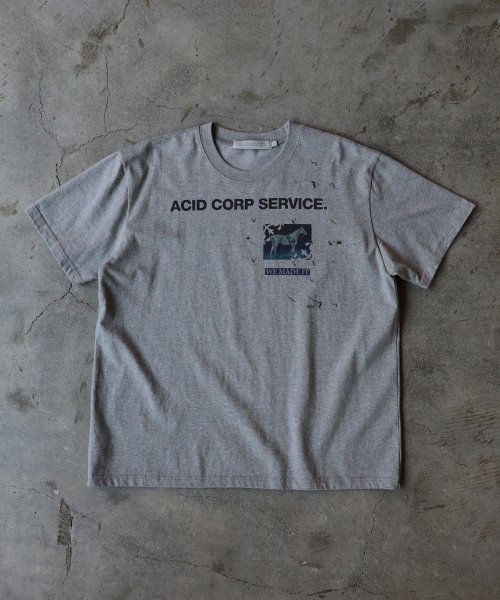 SLOWACID（スローアシッド）の「ポニ 半袖Tシャツ [メランジグレー]（Tシャツ/カットソー・レディース・その他・X-SMALL/SMALL/MEDIUM/LARGE）」の3枚目の写真