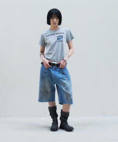 SLOWACID（スローアシッド）の「ポニ 半袖Tシャツ [メランジグレー]（Tシャツ/カットソー・レディース・その他・X-SMALL/SMALL/MEDIUM/LARGE）」の5枚目の写真