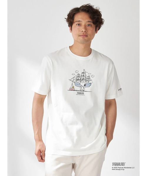 McGREGOR(マックレガー)の「【PEANUTS】プリントT(帆船)(Tシャツ/カットソー・メンズ・ネイビー/アイボリー・M/L)」の2枚目の写真