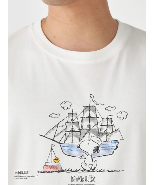 McGREGOR(マックレガー)の「【PEANUTS】プリントT(帆船)(Tシャツ/カットソー・メンズ・ネイビー/アイボリー・M/L)」の7枚目の写真