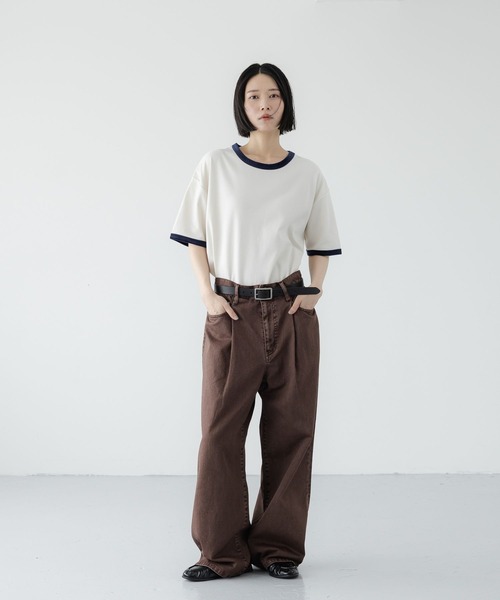 LOWRYS FARM(ローリーズファーム)の「【LFM(U)】ベロアリンガーTEE 1044085(Tシャツ/カットソー・メンズ・アイボリー/ネイビー/ブラック・MEDIUM/LARGE)」の4枚目の写真