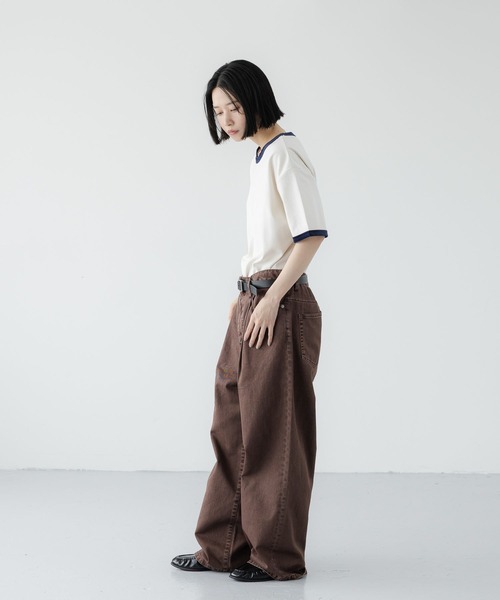 LOWRYS FARM(ローリーズファーム)の「【LFM(U)】ベロアリンガーTEE 1044085(Tシャツ/カットソー・メンズ・アイボリー/ネイビー/ブラック・MEDIUM/LARGE)」の5枚目の写真
