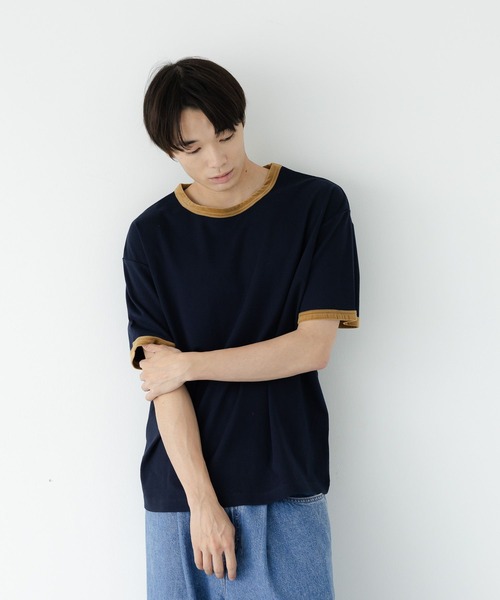LOWRYS FARM(ローリーズファーム)の「【LFM(U)】ベロアリンガーTEE 1044085(Tシャツ/カットソー・メンズ・アイボリー/ネイビー/ブラック・MEDIUM/LARGE)」の9枚目の写真
