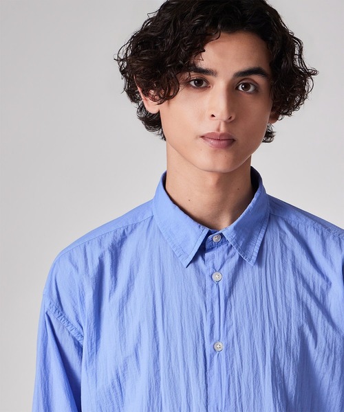 PS Paul Smith(ピーエスポールスミス)の「ガーメントダイ ナイロン カジュアルシャツ / 262714 EXSH01(シャツ/ブラウス・メンズ・ボルドー/ブルー/オリーブ・MEDIUM/LARGE/X-LARGE)」の6枚目の写真