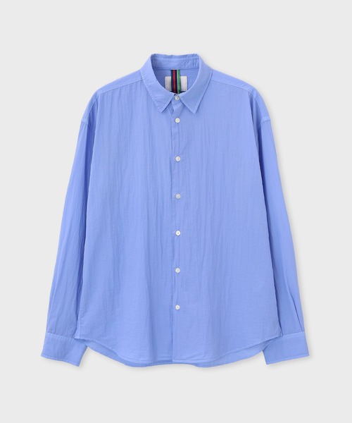 PS Paul Smith(ピーエスポールスミス)の「ガーメントダイ ナイロン カジュアルシャツ / 262714 EXSH01(シャツ/ブラウス・メンズ・ボルドー/ブルー/オリーブ・MEDIUM/LARGE/X-LARGE)」の7枚目の写真