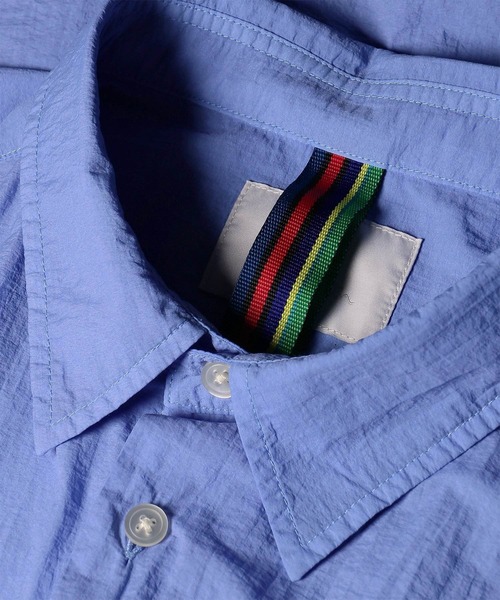 PS Paul Smith(ピーエスポールスミス)の「ガーメントダイ ナイロン カジュアルシャツ / 262714 EXSH01(シャツ/ブラウス・メンズ・ボルドー/ブルー/オリーブ・MEDIUM/LARGE/X-LARGE)」の9枚目の写真