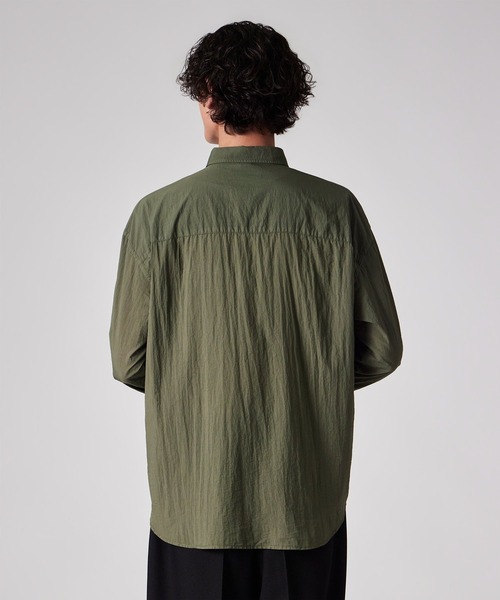 PS Paul Smith(ピーエスポールスミス)の「ガーメントダイ ナイロン カジュアルシャツ / 262714 EXSH01(シャツ/ブラウス・メンズ・ボルドー/ブルー/オリーブ・MEDIUM/LARGE/X-LARGE)」の13枚目の写真