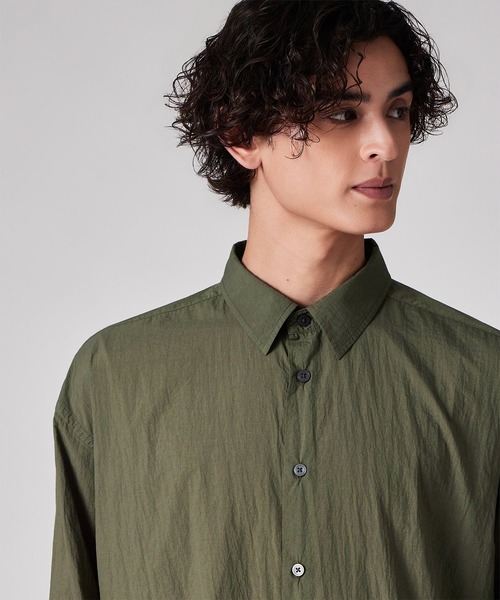 PS Paul Smith(ピーエスポールスミス)の「ガーメントダイ ナイロン カジュアルシャツ / 262714 EXSH01(シャツ/ブラウス・メンズ・ボルドー/ブルー/オリーブ・MEDIUM/LARGE/X-LARGE)」の14枚目の写真