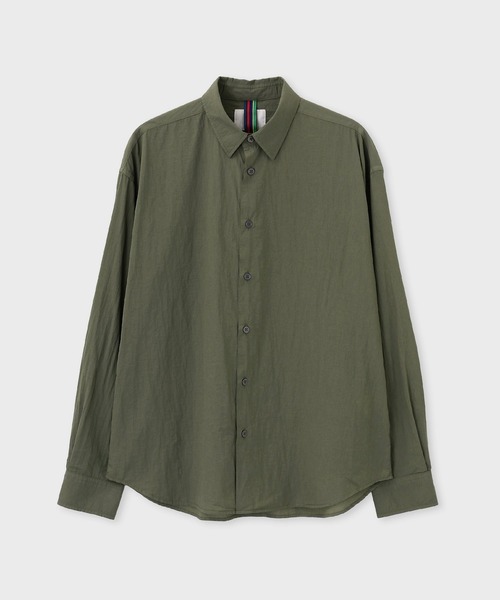 PS Paul Smith(ピーエスポールスミス)の「ガーメントダイ ナイロン カジュアルシャツ / 262714 EXSH01(シャツ/ブラウス・メンズ・ボルドー/ブルー/オリーブ・MEDIUM/LARGE/X-LARGE)」の15枚目の写真