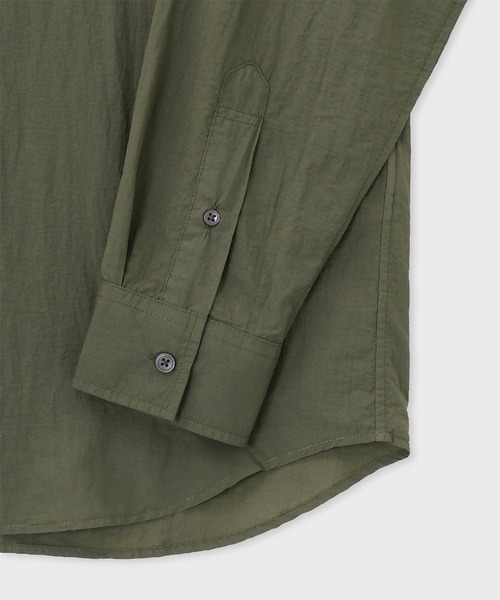 PS Paul Smith(ピーエスポールスミス)の「ガーメントダイ ナイロン カジュアルシャツ / 262714 EXSH01(シャツ/ブラウス・メンズ・ボルドー/ブルー/オリーブ・MEDIUM/LARGE/X-LARGE)」の16枚目の写真