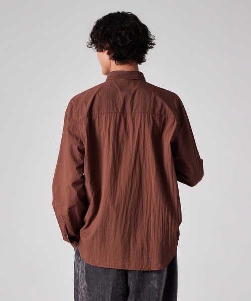 PS Paul Smith(ピーエスポールスミス)の「ガーメントダイ ナイロン カジュアルシャツ / 262714 EXSH01(シャツ/ブラウス・メンズ・ボルドー/ブルー/オリーブ・MEDIUM/LARGE/X-LARGE)」の21枚目の写真