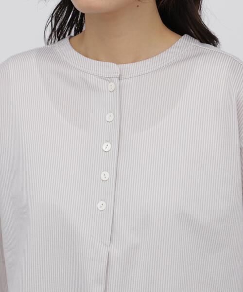 human woman(ヒューマンウーマン)の「◆トリコットカットソー釦ブラウス(Tシャツ/カットソー・レディース・ホワイト/オレンジ系その他/ベージュ系その他3・MEDIUM)」の13枚目の写真