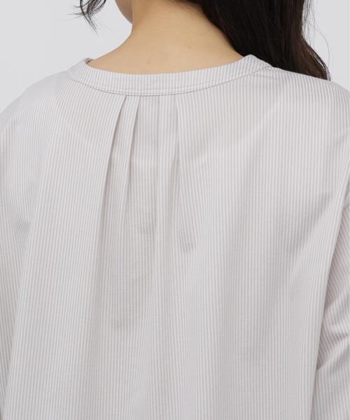 human woman(ヒューマンウーマン)の「◆トリコットカットソー釦ブラウス(Tシャツ/カットソー・レディース・ホワイト/オレンジ系その他/ベージュ系その他3・MEDIUM)」の17枚目の写真