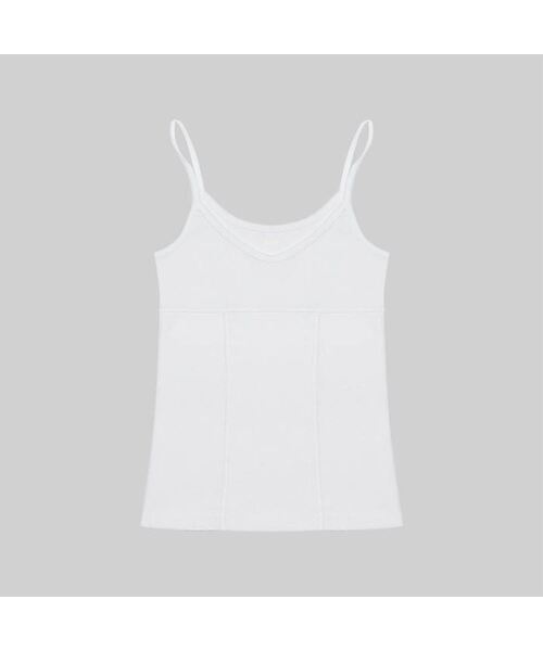 AENE(エイネ)の「ピンタックスリーブレス(ホワイト)(Tシャツ/カットソー・レディース・グリーン/ホワイト/ブラック・FREE)」の1枚目の写真