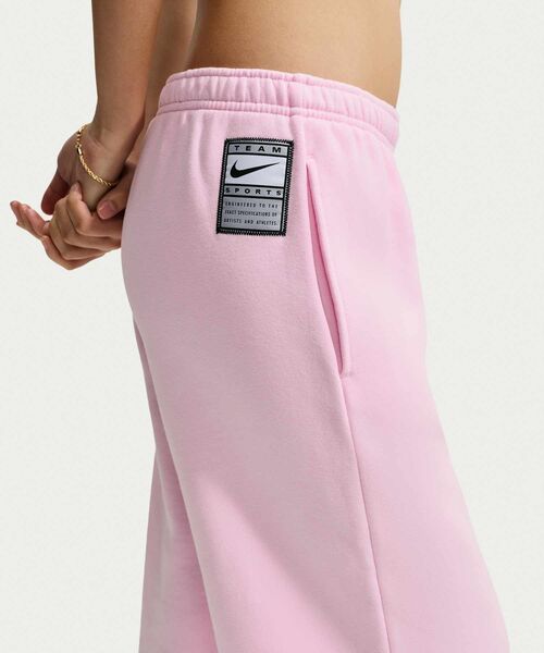 NIKE(ナイキ)の「ナイキ Studio Fleece ミディアムウェイト ウィメンズ ミッドライズ ワイドレッグパンツ / Nike Studio Fleece Medium Weight Women's Mid-Rise Wide-Leg Pants IV5749-663 Pink Foam(スウェットパンツ・レディース・ピンク・XS/S/XL/M/L)」の4枚目の写真