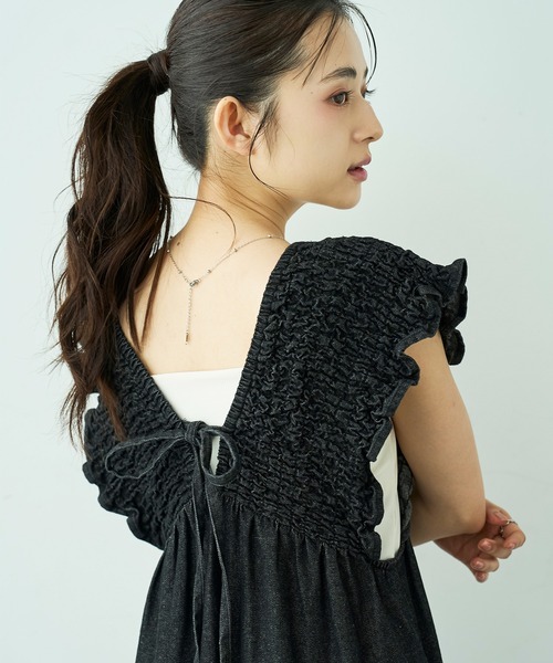 mil(ミル)の「デニムシャーリングワンピース【588201】(ワンピース・レディース・ブラック/インディゴブルー・S/XS)」の19枚目の写真