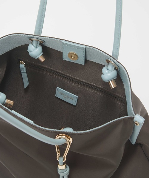 TREASURE TOPKAPI(トレジャートプカピ)の「【TREASURE TOPKAPI】ナイロン ノットハンドル A4トートバッグ / 軽量 / A4対応/ 撥水(トートバッグ・レディース・ダークグレー/ブラック/ベージュ・FREE)」の15枚目の写真