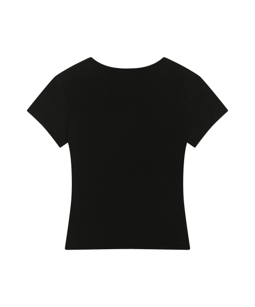 ASON(アズオン)の「EVER BUTTON TEE / BLACK(Tシャツ/カットソー・レディース・その他・FREE)」の3枚目の写真