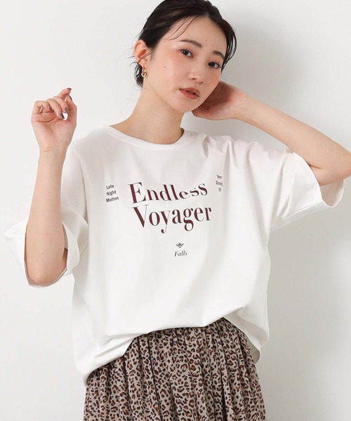 Gready Brilliant(グレディブリリアン)の「Endlless5分袖Tシャツ(Tシャツ/カットソー・レディース・ブラック/ワイン/オフホワイト・38)」の2枚目の写真