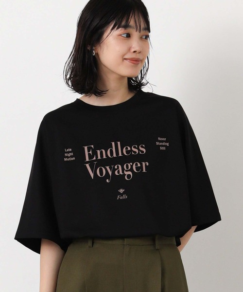 Gready Brilliant(グレディブリリアン)の「Endlless5分袖Tシャツ(Tシャツ/カットソー・レディース・ブラック/ワイン/オフホワイト・38)」の3枚目の写真