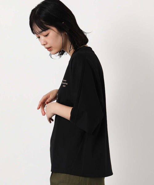 Gready Brilliant(グレディブリリアン)の「Endlless5分袖Tシャツ(Tシャツ/カットソー・レディース・ブラック/ワイン/オフホワイト・38)」の17枚目の写真