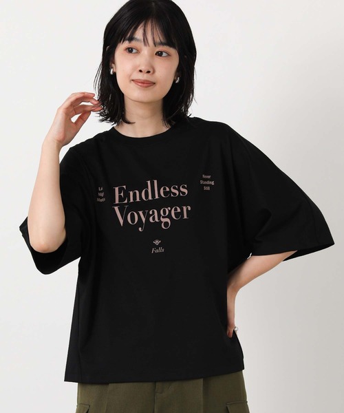Gready Brilliant(グレディブリリアン)の「Endlless5分袖Tシャツ(Tシャツ/カットソー・レディース・ブラック/ワイン/オフホワイト・38)」の19枚目の写真
