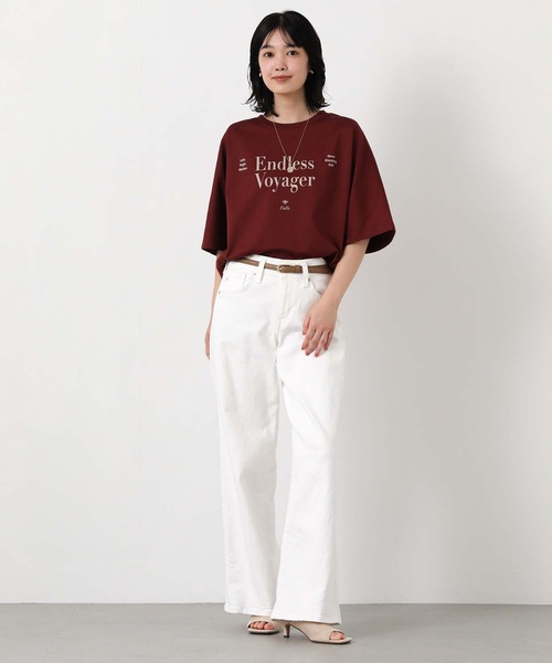 Gready Brilliant(グレディブリリアン)の「Endlless5分袖Tシャツ(Tシャツ/カットソー・レディース・ブラック/ワイン/オフホワイト・38)」の20枚目の写真
