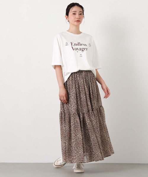Gready Brilliant(グレディブリリアン)の「Endlless5分袖Tシャツ(Tシャツ/カットソー・レディース・ブラック/ワイン/オフホワイト・38)」の4枚目の写真