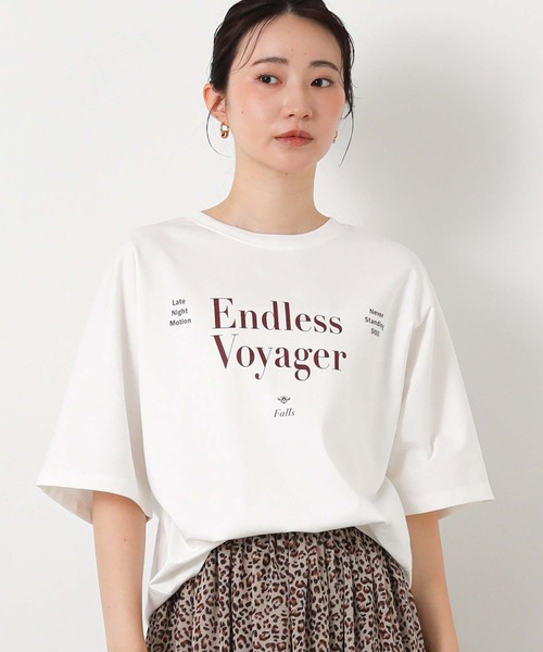 Gready Brilliant(グレディブリリアン)の「Endlless5分袖Tシャツ(Tシャツ/カットソー・レディース・ブラック/ワイン/オフホワイト・38)」の8枚目の写真