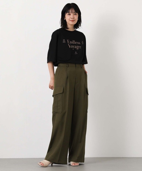 Gready Brilliant(グレディブリリアン)の「Endlless5分袖Tシャツ(Tシャツ/カットソー・レディース・ブラック/ワイン/オフホワイト・38)」の12枚目の写真