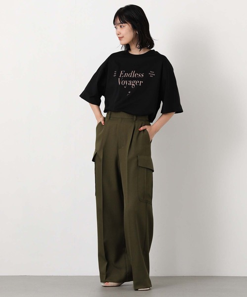 Gready Brilliant(グレディブリリアン)の「Endlless5分袖Tシャツ(Tシャツ/カットソー・レディース・ブラック/ワイン/オフホワイト・38)」の15枚目の写真