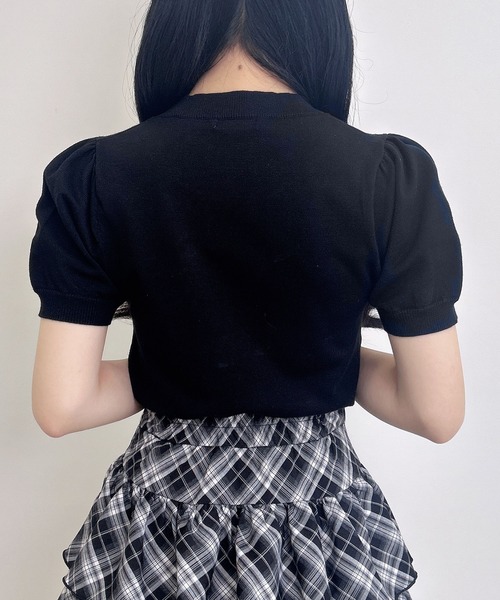 INGNI(イング)の「装飾イニシャルロゴニット(ニット/セーター・レディース・ブラック×ホワイト/ホワイト×ピンク/ピンク系2・M)」の13枚目の写真