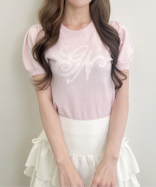 INGNI(イング)の「装飾イニシャルロゴニット(ニット/セーター・レディース・ブラック×ホワイト/ホワイト×ピンク/ピンク系2・M)」の17枚目の写真