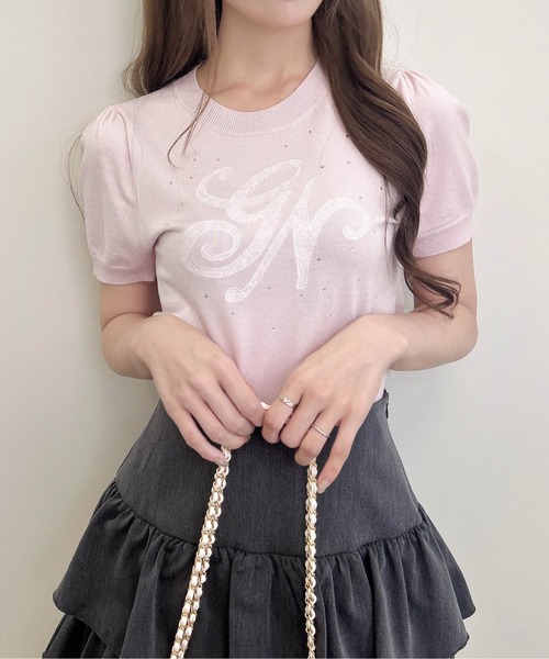 INGNI(イング)の「装飾イニシャルロゴニット(ニット/セーター・レディース・ブラック×ホワイト/ホワイト×ピンク/ピンク系2・M)」の21枚目の写真