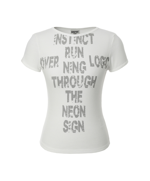 KHAKIPOINT(カーキポイント)の「Instinct Graphic Top (ivory)(Tシャツ/カットソー・レディース・その他・FREE)」の4枚目の写真
