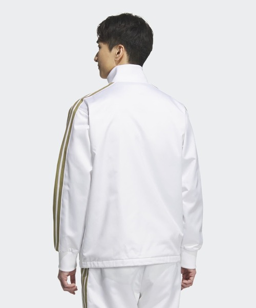 adidas(アディダス)の「Stadium Gold レギュラーフィットクライマウォーム メッシュ裏地付きウーブン フルジップ ジャケット / ジャージ / アディダス adidas(ジャージ・メンズ・ホワイト・XX-LARGE/LARGE/MEDIUM/SMALL/X-LARGE/X-SMALL)」の2枚目の写真