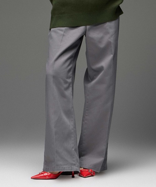 FACE LABEL FADED WIDE STRAIGHT EASY PANTS（チノパンツ）｜X-girl