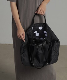 【A4・500mlペットボトル対応】2WAYトート  ナイロン ドット A4
