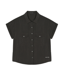 UTILITY POCKET HALF SHIRT_BROWN