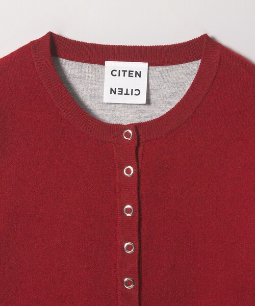 CITEN(シテン)の「<CITEN>スウェットライクニットカーディガン(カーディガン/ボレロ・レディース・ライトグレー/レッド/ダークグレー/ロイヤルブルー・FREE)」の6枚目の写真