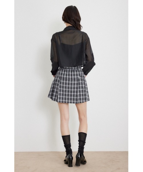 rienda(リエンダ)の「クロップドシアーシャツ 夏服 秋服(シャツ/ブラウス・レディース・ライトブルー/ブラック/ホワイト・FREE)」の18枚目の写真
