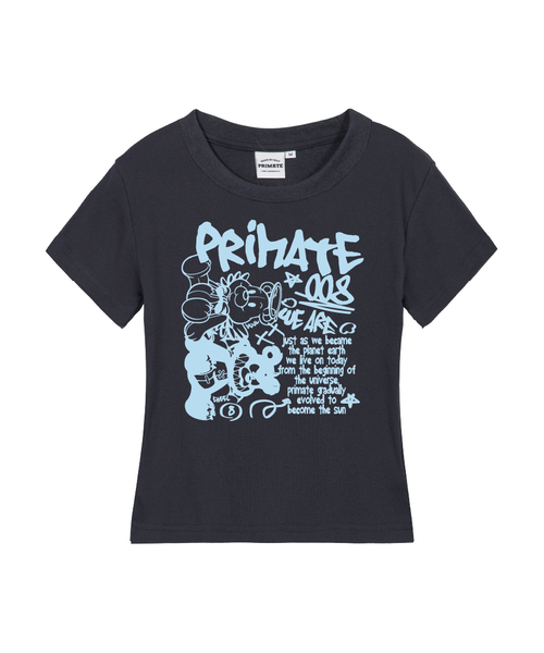PRIMATE（プライメイト）の「ANGELDEM レディース スリムフィット 半袖Tシャツ 5 COLORS（Tシャツ/カットソー・レディース・ホワイト/チャコール/カーキ/ブラック/クリーム・SMALL/LARGE/MEDIUM）」の3枚目の写真